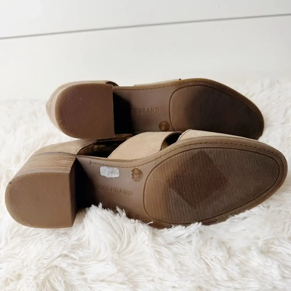 Lucky Brand Ralwan Cutout Leather Booties Taupe Size 6M